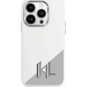 Karl Lagerfeld Karl Lagerfeld KLHMP16SSCMKMPCH iPhone    16 6,1" biały/white hardcase Silicone Initial Metal Logo MagSafe