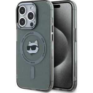 Karl Lagerfeld Karl Lagerfeld KLHMP15LHLSCHK iPhone 15 Pro 6.1" black/black hardcase IML Metal Choupette Head MagSafe
