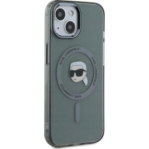 Karl Lagerfeld Karl Lagerfeld KLHMP15SHLSKIK iPhone 15 6.1" black/black hardcase IML Metal Karl Head MagSafe