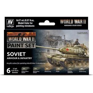 Vallejo Vallejo: 70.202 - Model Color - WWII Soviet Armour & Infantry (6 x 18 ml)