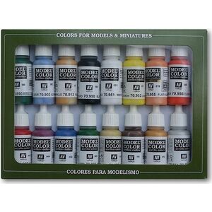 Vallejo Vallejo: 70.140 - Model Color - Figure - Basic Colors USA (16 x 18 ml)