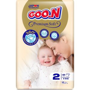 Go On GOO.N Premium Soft Diaper Tape _Size 2, 46 pcs., 4-8 kg