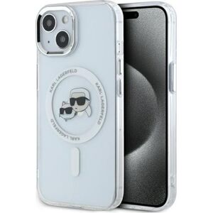 Karl Lagerfeld Karl Lagerfeld KLHMP14SHLSKCH iPhone 14   6.1" biały/white hardcase IML Metal Karl&Choupette Head MagSafe
