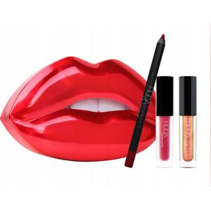 Huda Beauty Set Huda Beauty: Huda Beauty, Matte, Liquid Lipstick, 1.9 ml *Miniature + Huda Beauty, Lip Liner, 1.2 g + Lip Strobe, Liquid Lipstick, 2 ml *Miniature For Women