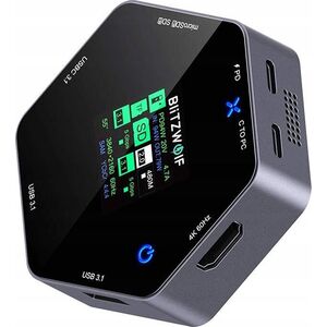 Stacja/replikator Blitzwolf Stacja dokująca 8w1 Blitzwolf BW-TH16 USB 100W LCD Smart Display USB-C 3.1, 2xUSB-A 3.1, USB-C PD 100W, HDMI 4K60hz, TF/SD 3.0, HD 4K@60hz