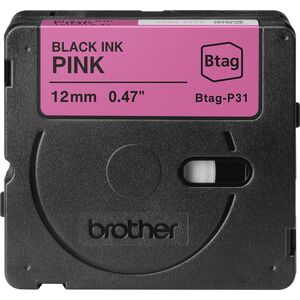 Brother Brother BTAG-P31 taśmy do etykietowania Czarny na różowym