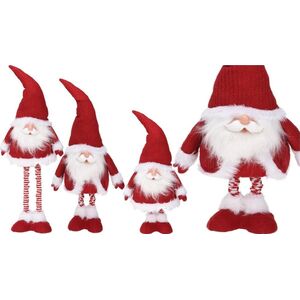 Dekoracja świąteczna Christmas decoration Ozdoba dekoracyjna świąteczna Mikołaj na teleskopowych nogach czerwony 30x18x100cm