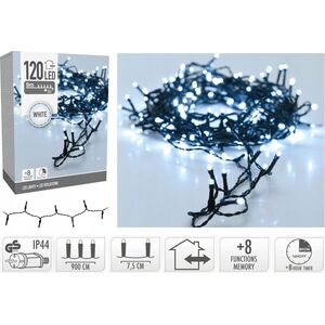 Lampki choinkowe Christmas decoration LAMPKI CHOINKOWE ŁAŃCUCH ŚWIETLNY 120 LED TIMER ZIMNY BIAŁY