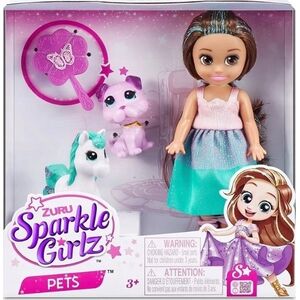 Sparkle Girlz SPARKLE GIRLZ doll playset Princess with pets, assort., 100522