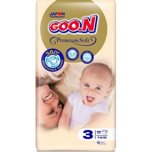 GOO.N GOO.N Premium Soft Diaper Tape _Size 3, 40 pcs., 7-12 kg