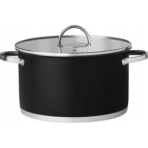 Maku Maku puodas 24cm 5,3l iš nerūd.pl. su dangčiu, juodas