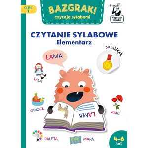Kapitan Nauka Bazgraki czytają sylabami. Elementarz 4-6lat cz1 czytanie sylabowe KS0877