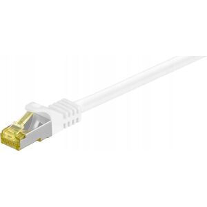 Goobay RJ45 patchkabel, CAT 6A S/FTP (PiMF), 500 MHz z CAT 7 kable surowym, biały - Długość kabla 1.5 m
