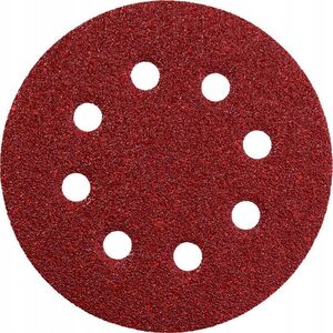 Metabo Metabo 631230000, Sanding sheet, Metal, Polyester, Stainless steel, Steel, Wood, Red, Round, 12.5 cm, 12.5 cm