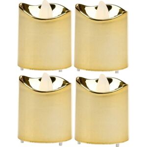 Affek Design ZESTAW 4 ŚWIECZEK TEA LIGHT LED GOLD