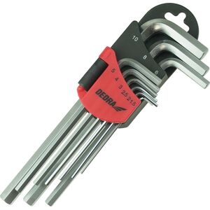 Dedra Klucze sześciokątne długie 1.5-10mm zestaw 9szt, CRV