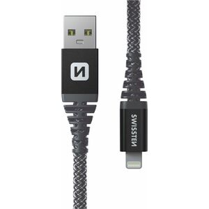Kabel USB Swissten Data Cable Kevlar Usb / Lightning 1.5 M Antracit