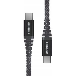 Kabel USB Swissten Data Cable Kevlar Usb-C / Usb-C 1.5 M Antracit
