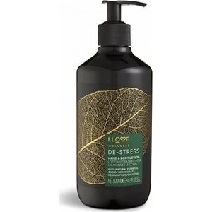 I love I Love, Wellness De-Stress, Vegan, Moisturizing & Softening, Rosemary, Eucalyptus & Lemongrass, Lotion, For Hands & Body, 500 ml Unisex
