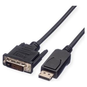 Kabel Value VALUE Kabel DisplayPort męski DP - DVI (24+1) męski, LSOH, czarny, 1,5 m
