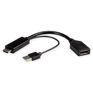 Kabel Roline Adapter ROLINE 4K HDMI/DisplayPort, v1.2, HDMI męski - DP żeński, aktywny