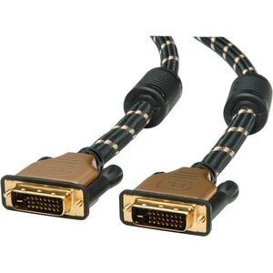Kabel Roline ROLINE GOLD Monitorkabel DVI, M-M, (24+1) podwójne łącze, blister detaliczny, 1 m