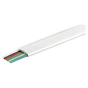 Goobay Kabel telefoniczny płaski rolka 6-przewodowy, 100 m rola, AWG 28, CCA (aluminium powlekane miedzią)