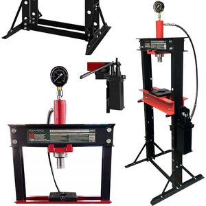 Rockforce Prasa hydrauliczna warsztatowa 20t z manometrem i podwójną pompą