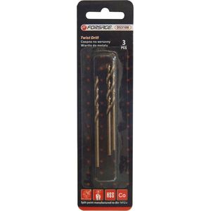 Wiertło Forsage Wiertło do metali  2.4mm HSS+Co(3szt)