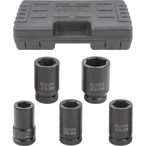 Rockforce Zestaw nasadek udarowych głębokich 1" 5el. (6-kątnych) (27-41mm)