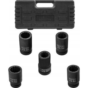 Rockforce Zestaw nasadek udarowych głębokich 1" 5el. (12-kątnych) (27-41mm)