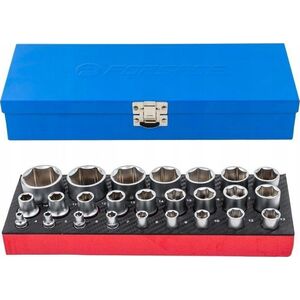Zestaw narzędzi Forsage Zestaw nasadek 1/4" & 1/2" 25el. (4-32mm) (6-kątnych)