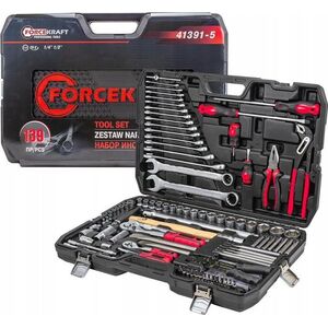 Zestaw narzędzi Forcekraft Zestaw narzędzi 1/4" i 1/2" 139el. (4-32mm) (6-kątnych)