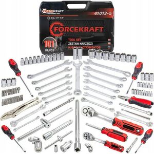 Zestaw narzędzi Forcekraft Zestaw narzędzi 1/4" i 1/2" 101el. (4-32mm) (6-kątnych)