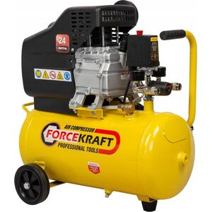 Sprężarka Forcekraft Sprężarka tłokowa z bezpośrednim napędem (1.5kW,  zbiornik 24l, 8bar, 180l/m, 230V)