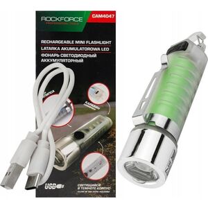 Rockforce Latarka akumulatorowa mini LED 6w1 USB-C 100 lm 500 mAh