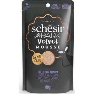 Agras Pet Foods SCHESIR KOT sasz.80g AFTER DARK VELVET    MOUSSE  KURCZAK + KACZKA