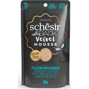 Agras Pet Foods SCHESIR KOT sasz.80g AFTER DARK VELVET    MOUSSE  KURCZAK + JAJKA PRZEPIÓRCZE