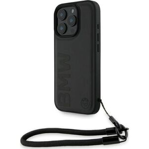 BMW BMW BMHCP16X23RMRLK iPhone 16 Pro Max     6.9" czarny/black hardcase Signature Leather Wordmark Cord