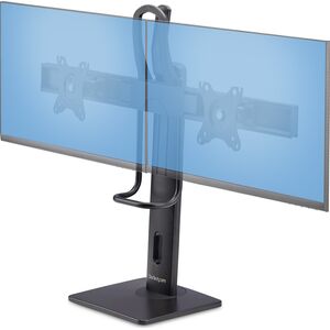 StarTech StarTech 2MC1S-MONITOR-STAND uchwyt / stojak do monitorów 68,6 cm (27") Biurko Czarny