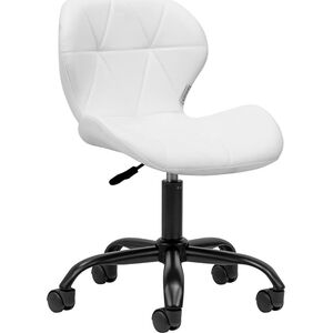 Taboret kosmetyczny QS-06B czarno biały