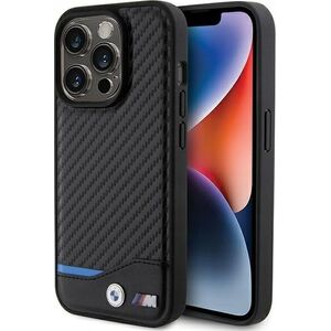 Etui BMW BMHMP15L22NBCK Apple iPhone 15 Pro hardcase Leather Carbon MagSafe czarny/black