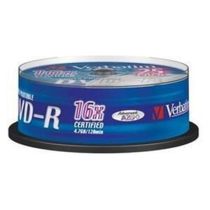 Verbatim DVD-R 4.7 GB 16x 25 sztuk (43538)