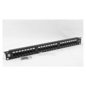 NetRack Patch panel 19'' 24-porty Kat. 5e UTP Czarny (104-01)