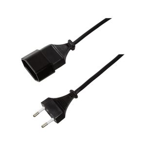 LogiLink Przedłużacz kabla zasilającego LogiLink CP123 Euro CEE 7/16 czarny 2m - CP123