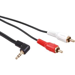 Kabel Maclean Jack 3.5mm - RCA (Cinch) x2 1m czarny (MCTV-824)