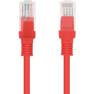 Lanberg Patchcord, Cat5e, nieekranowany, 0.5m, czerwony (PCU5-10CC-0050-R)