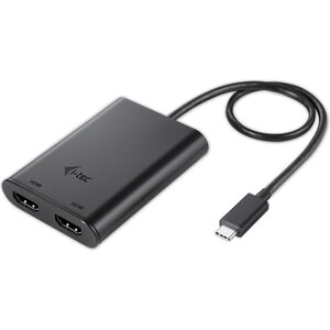 Stacja/replikator I-TEC USB-C - HDMI x2 Czarny  (C31DUAL4KHDMI)