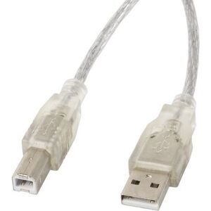 Kabel USB Lanberg USB-A - 3 m Przezroczysty (CA-USBA-12CC-0030-TR)