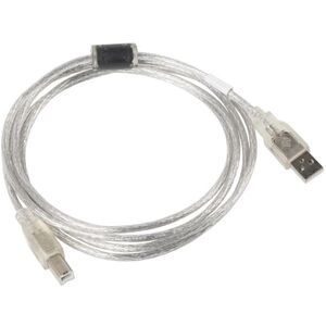 Kabel USB Lanberg USB-A - USB-B 1.8 m Przezroczysty (CA-USBA-12CC-0018-TR)